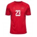 Cheap Denmark Pierre-Emile Hojbjerg #23 Home Football Shirt World Cup 2022 Short Sleeve